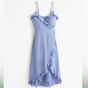 NWT Abercrombie & Fitch Ruffle Wrap Midi Dress